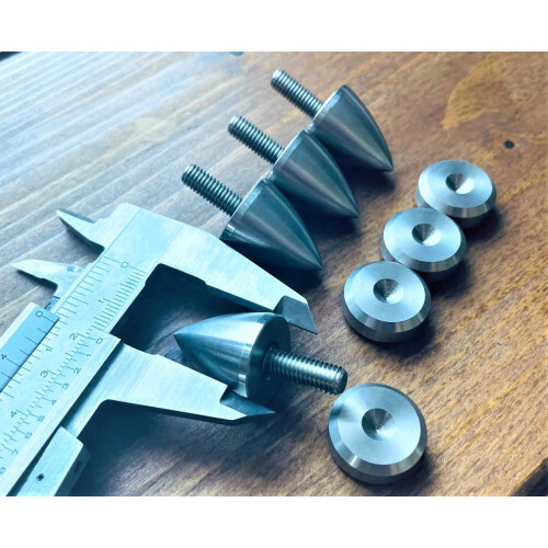 PrecisionGeek - M6 Speaker Spikes and Pads (Stainl 2