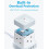 Baykul Extension Lead Cube Power Strip with 3 USB 4