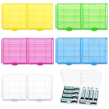 10 PCS AA/AAA Battery Storage Box, KUOQIY Multifun