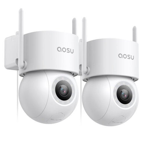 AOSU 2PACK 3K 5MP Outdoor Camera, Outdoor Security