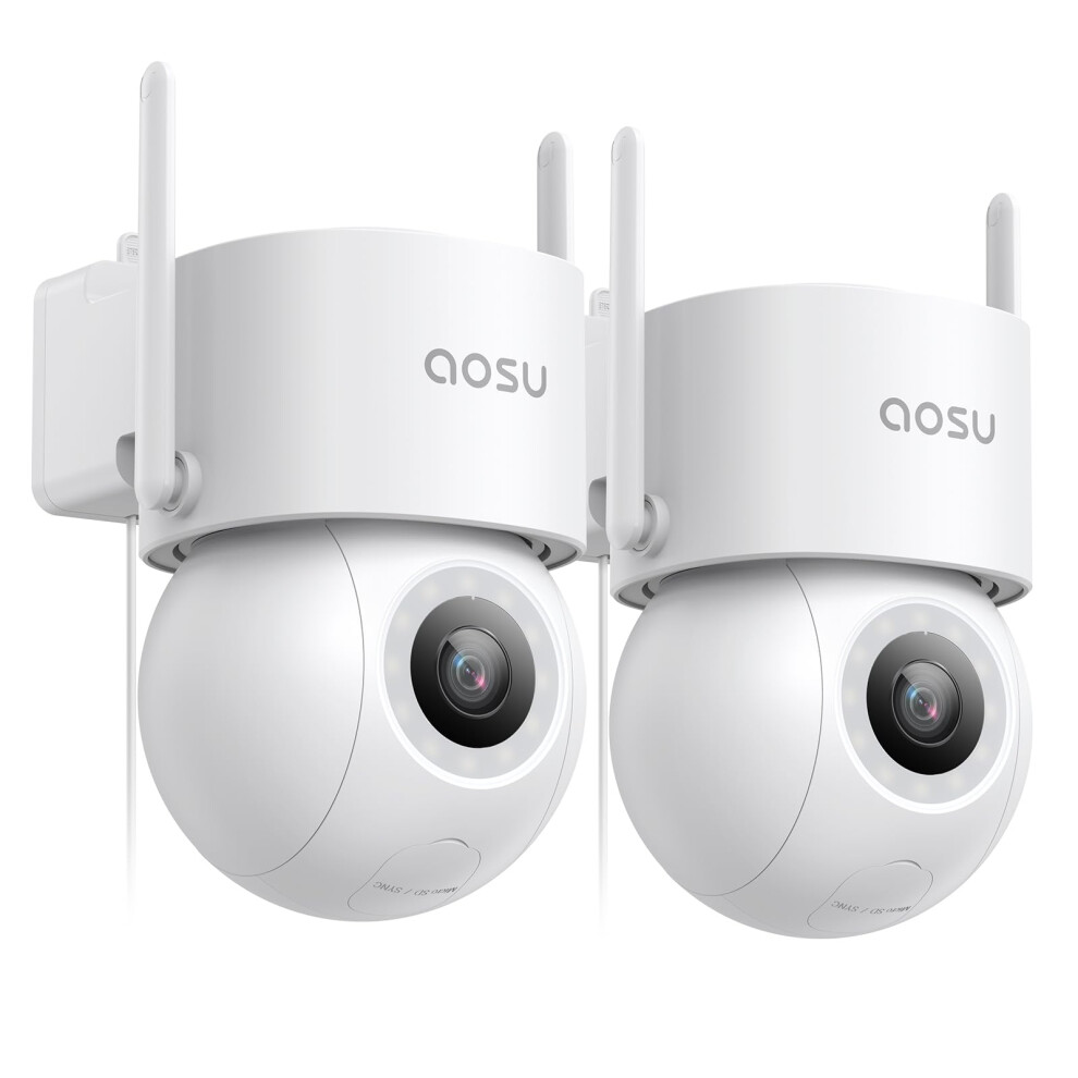 Aosu 2Pack 3K 5Mp Outdoor Camera, Outdoor Security 96677117