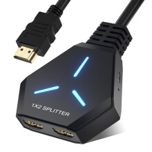 Hxwlo HDMI Splitter 1 in 2 Out, 4K HDMI Splitter f