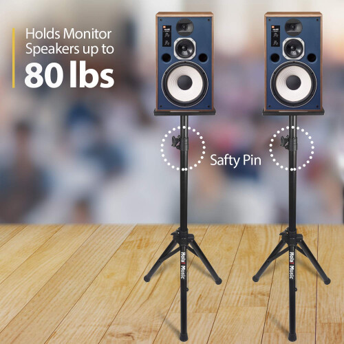 Hola! Music Speaker Stand Floor Pair - 2 Studio Tr 1