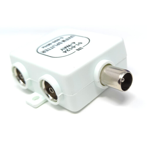 DRUT 1 Input to 4 Output TVs RF Splitter 4 Way UV