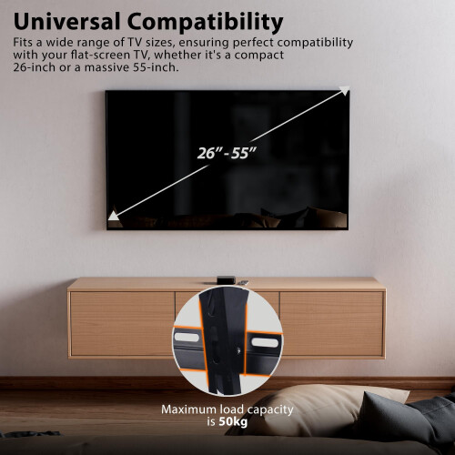 ZENO Tilt TV Wall Bracket - 26-55" | Adjustable Wi 1