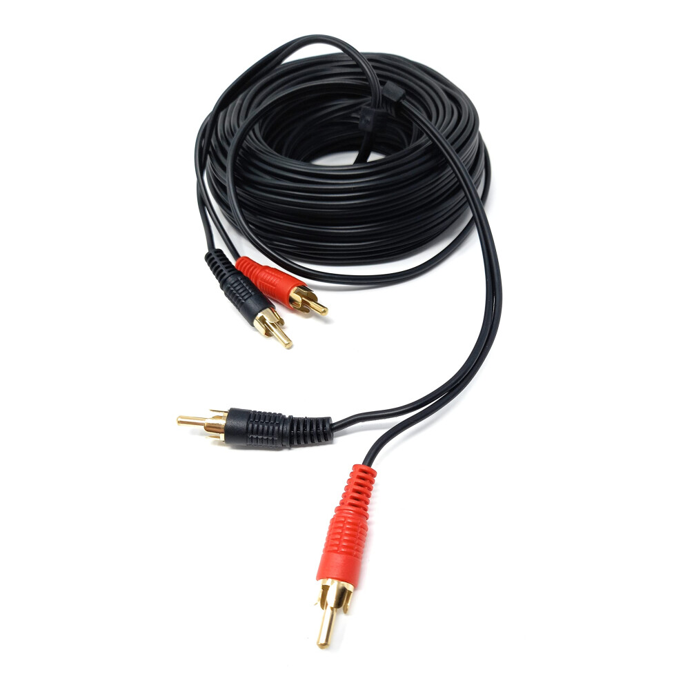 Drut 15M Rca To Rca Phono Twin Jack To Jack Stereo