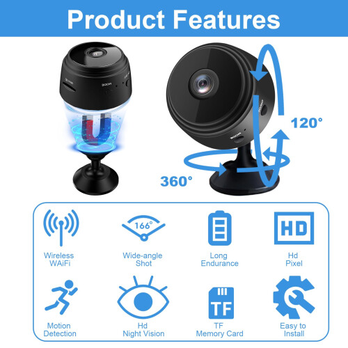 Mini Hidden Spy Camera Wireless 1080P Full HD with 1