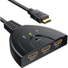 FoxSake 4K HDMI Switch 3 in 1 Out 4K@30Hz, 3-Port