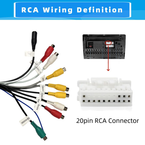 Epronic 20 Pin Android Car Stereo RCA Adapter Audi 1