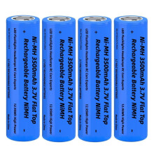 4 Pack 3500mAh Battery 3.7V, Ni-MH 3.7Volt Flat To
