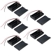 5Pcs AA Plastic Battery Storage Holder Case Box Lo