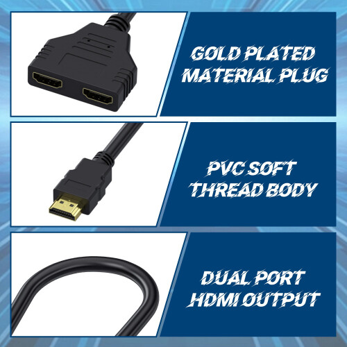 1PCS HDMI Splitter 1 in 2 Out HDMI Splitter for Du 2