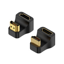 JZK 2 Pcs HDMI U Shape Angled Adapter, hdmi 2.1 Ma