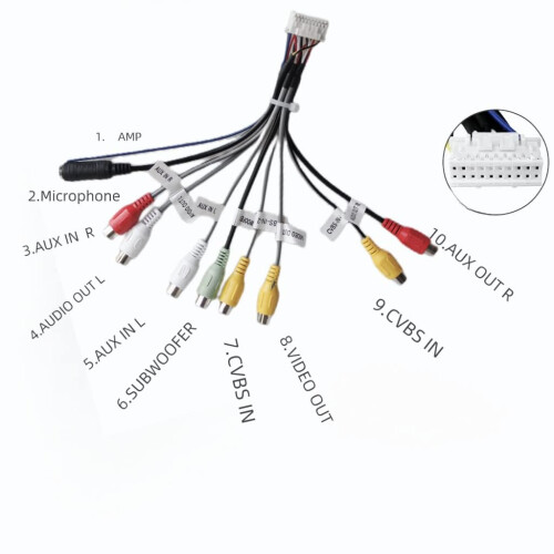 Epronic 20 Pin Android Car Stereo RCA Adapter Audi 2