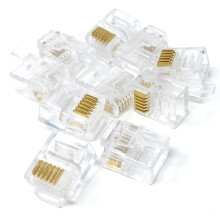 DRUT 10pcs. RJ12 (RJ11) 6p6c Crimps Plug Ends ADSL