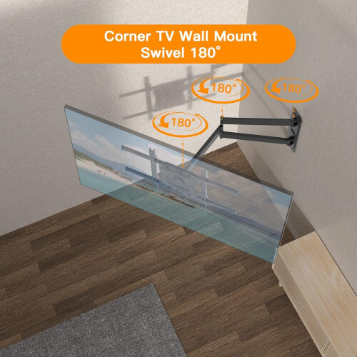 WHYFONE TV Wall Bracket Mount for 32-75 Inch TVs, 2