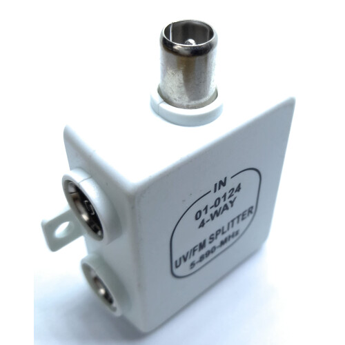 DRUT 1 Input to 4 Output TVs RF Splitter 4 Way UV 1