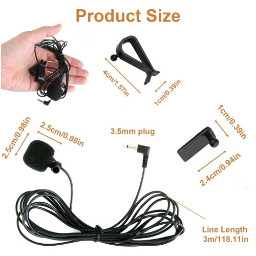 Car Microphone with HD Voice & Bluetooth 3.5mm Plu 2