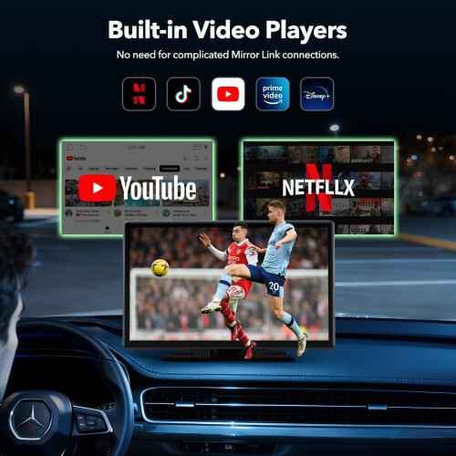 LAMTTO Net-flix Carplay, 3 in 1 Android Auto Scree 1