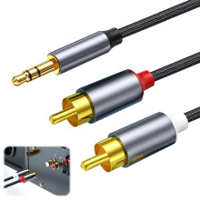 RAC to 3.5mm Audio Cable Phono to 3.5mm Jack Red a