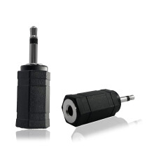 MICMXMO 2 pieces 2.5 mm male mono plug to 3.5 mm m