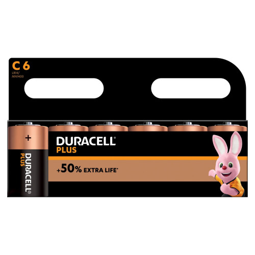 Duracell Duracell Plus C Batteries Pack of 6