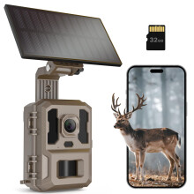 Misstech 4K UHD Trail Camera Solar-Powered, 64MP W