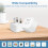 2-Pack Chinese to UK Plug Adapter,QRUIHC 2/3 Pin C 5