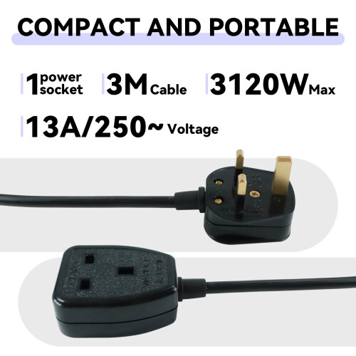 Ultra Explorer 3M Extension Lead, 13A UK Plug Exte 2