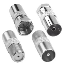 kcrnw 4PCS F Type to Coax Adapter Kit F Female 9.5