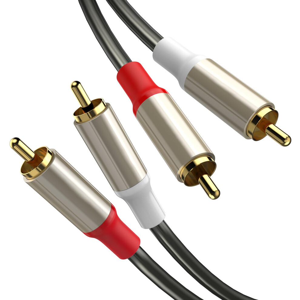 Vioy 5M 2Rca Male To 2Rca Male Stereo Audio Cable,