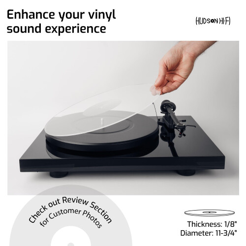 Hudson Hi-Fi Acrylic Turntable Mat - Transparent - 2