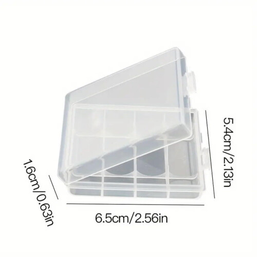 9 Pcs Clear Plastic Cell Battery Storage Case Hold 1