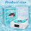 The Waves Vinyl Record Player with RGB Light, Blue 4