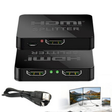HDMI Splitter 1 in 2 Out, 4K HDMI Splitter for Dua