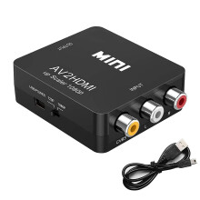 JILM RCA to HDMI Adapter, AV to HDMI Converter, 10