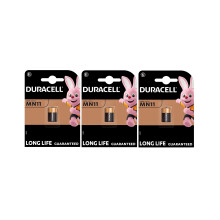 3X Duracell MN11 A11 11A (3 Blister Packs of 1 Battery) 3 Batteries