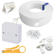 1STec 50m DIY BT Openreach Phone/ADSL Fibre Broadb