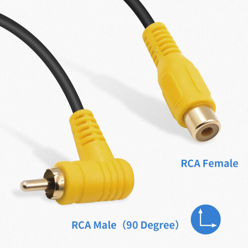 Duttek RCA Extension Cable 1.5M, 90 Degree RCA Mal 1