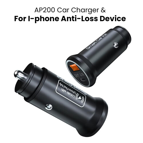 Dual‑Port Fast Car Charger with GPS Tracker for Ca 2