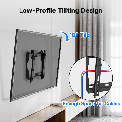 BONTEC Low Profile TV Wall Mount Bracket for 17-45 2