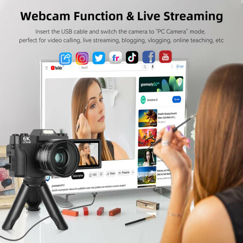 VJIANGER 2025 Upgrade 6K Digital Camera for Photog 2