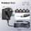 6V 1A 6W 1.8M/6ft Long Power Supply Adapter, AC DC 6