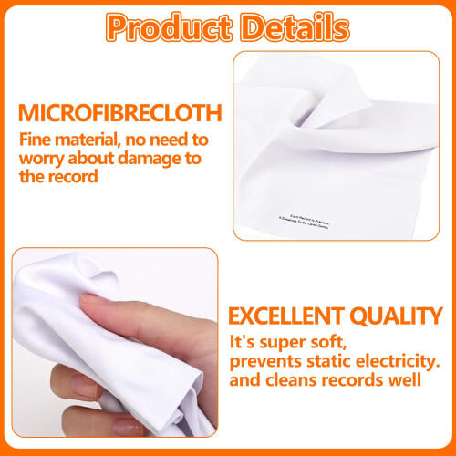 5PCS Vinyl Record Cleaning Cloth, Anti-Static CD C 2