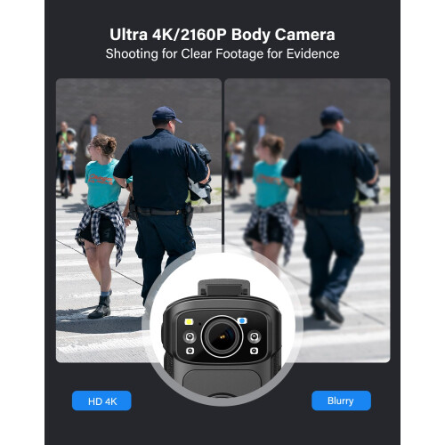 BOBLOV B4K5 256GB 4K Body Camera,IP68 Waterproof, 1