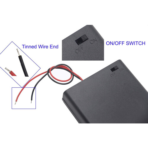 5Pcs AA Plastic Battery Storage Holder Case Box Lo 1