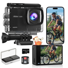 Yolansin 4K 60FPS Action Camera with 64GB SD Card-