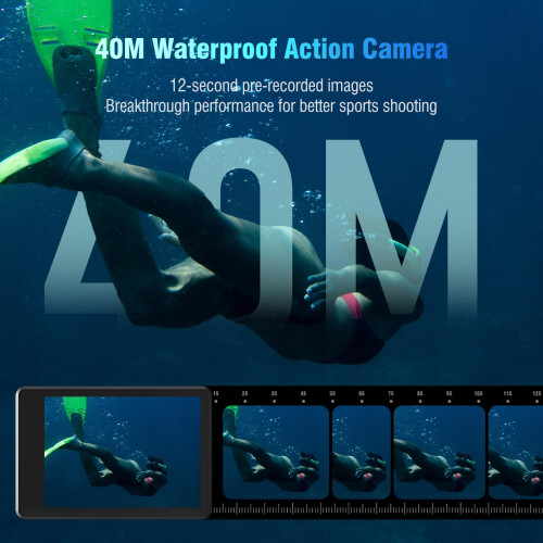 Yolansin 4K 60FPS Action Camera with 64GB SD Card- 2