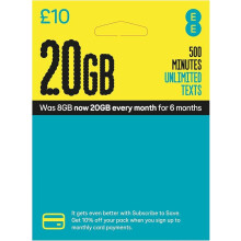 EE Pay As You Go Sim Card comes With 20 GB 500 min