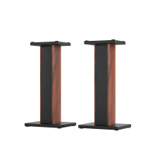 60cm Speaker Stands, 1 Pair Rosewood Wood Grain Fl